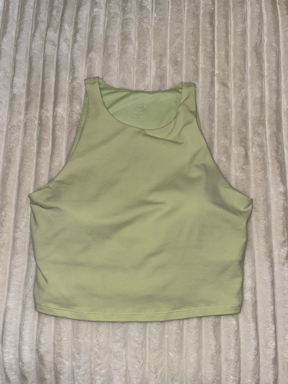 Old Navy Lime Green High-Neck Crop Tank